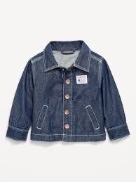 Old navy loose unisex denim barn coat 12-18M