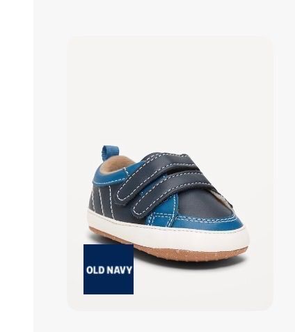 Double Secure-Strap Faux- Leather Sneakers for Baby