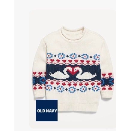 Printed Pullover Tunic Sweater for Toddler Girls
