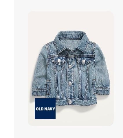 Unisex Light- Wash Jean Jacket for Baby